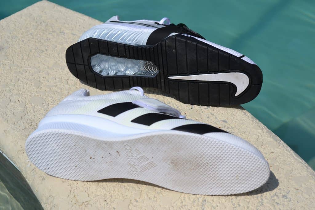 Adipower 2 vs Nike Romaleos 4 - Outsole view