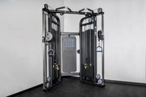 The Rep Multi-Grip Functional Trainer is an excellent cable machine with dual 220 lb weight stacks. This versatile machine can be used for a full body workout.