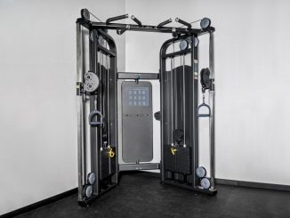 The Rep Multi-Grip Functional Trainer is an excellent cable machine with dual 220 lb weight stacks. This versatile machine can be used for a full body workout.