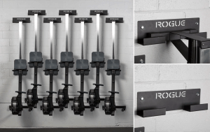 The Rogue Rower Hanger is an efficient, wall-mounted storage option for any Concept 2 Model D indoor rowing machine.  Whether you use a single rowing machine in a small training space or have multiple units in a larger gym, the Rower Hanger can have a huge impact on opening up floor space while also keeping the machines themselves safely and securely stored—and easily accessible.