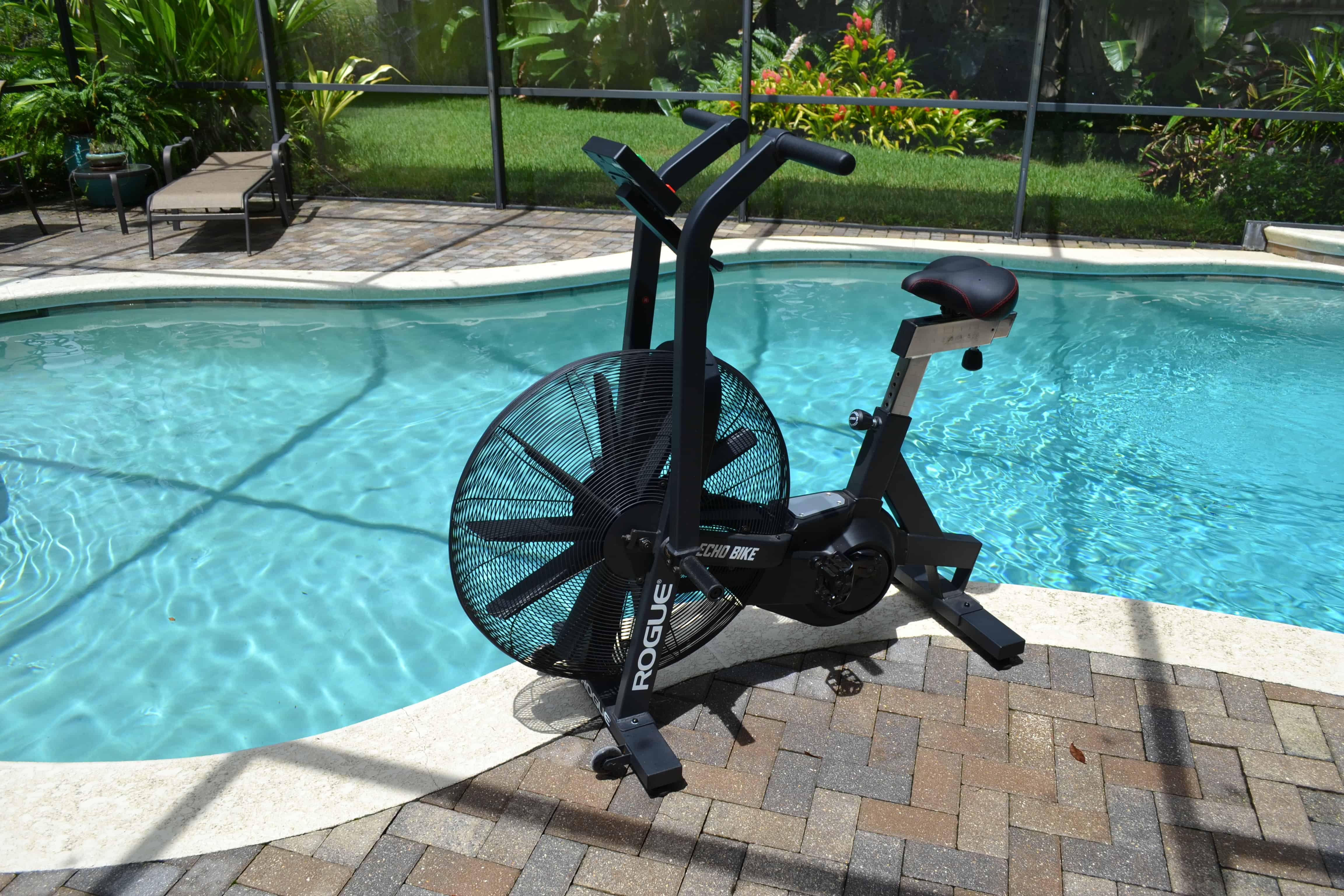 Rogue Echo Bike by the pool