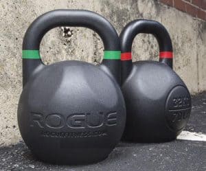 Competition kettlebells are manufactured more accurately than regular kettlebells. They are also the same general dimensions - to ensure you can use consistent technique for different weights.