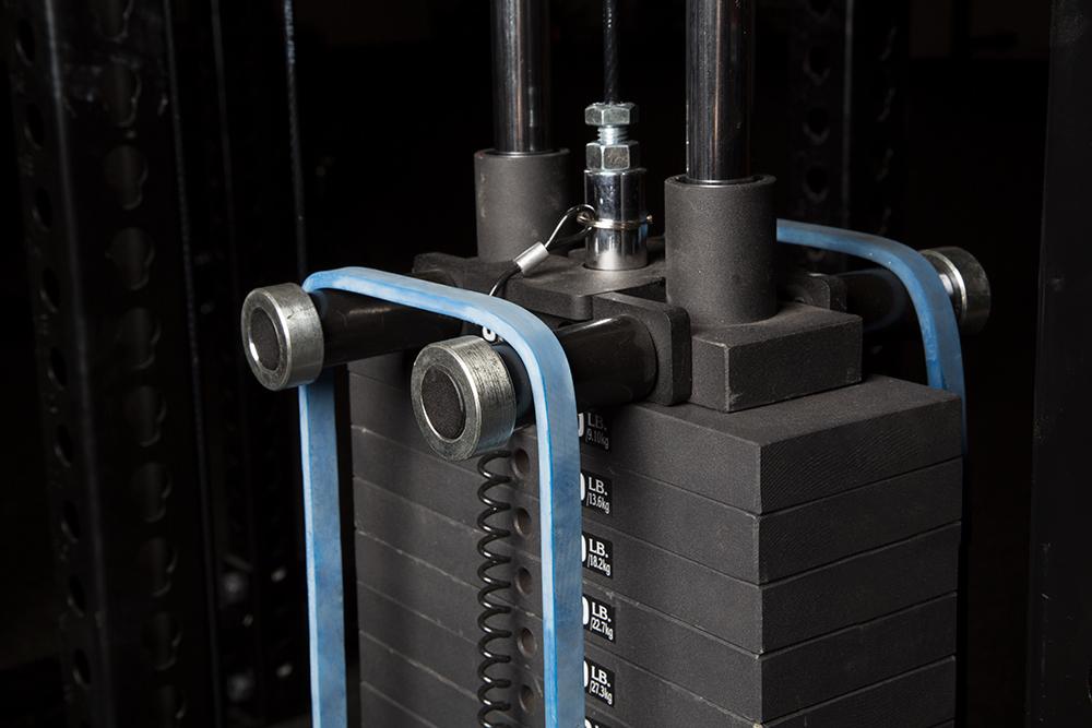 The Rogue Monster Lat Pulldown has band pegs