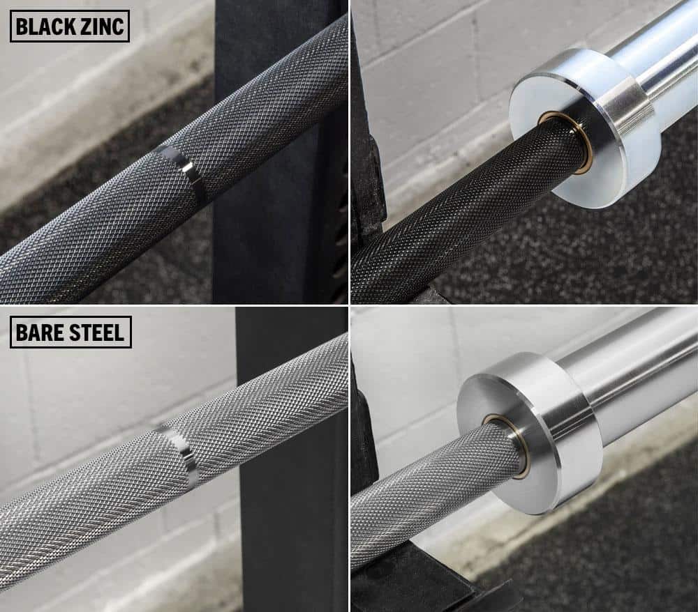 The Rogue Ohio Power Bar is available in Stainless Steel, Black Zinc, and Bare Steel