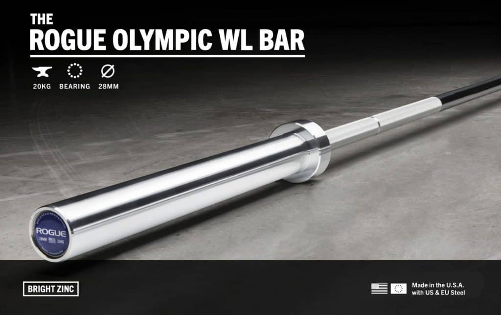 Rogue Olympic WL Bar - a bearing bar for Olympic weightlifting.