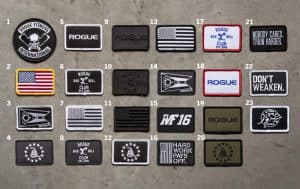 Rogue's selection of velcro patches for your tac hat or plate carrier