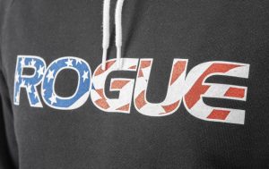 Rogue 
Fitness - Rogue Apparel Pullover with American flag Rogue logo 