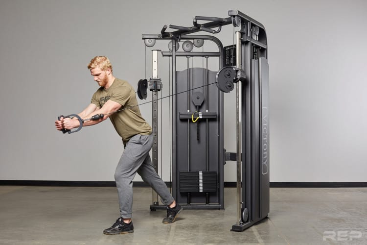 The multiplanar flexibility of the functional trainer means that it can be used to mimic any real world movement at nearly any angle.