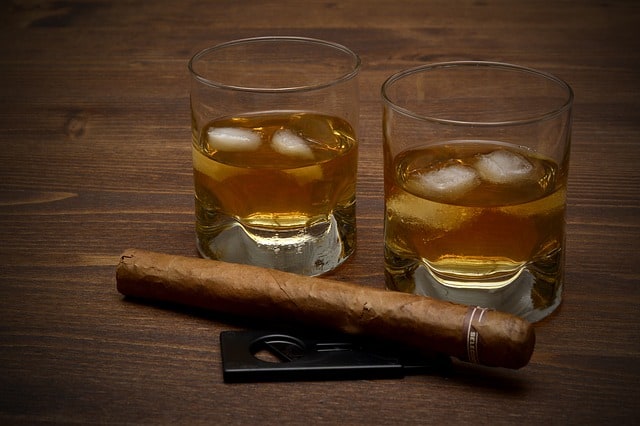 Whisky and cigars 